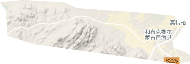 和布克赛尔镇地形地图