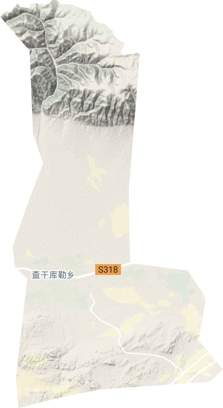 查干库勒乡地形地图