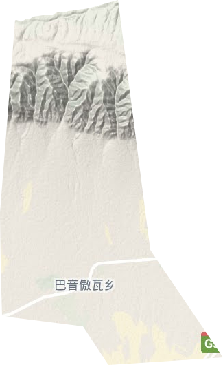 巴音傲瓦乡地形地图
