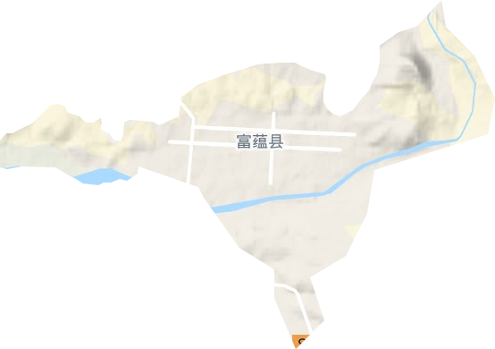 库额尔齐斯镇地形地图