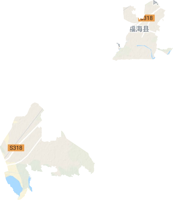 福海镇地形地图
