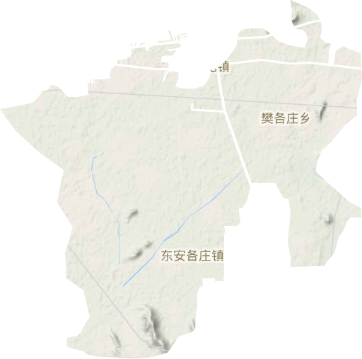 东安各庄镇地形地图