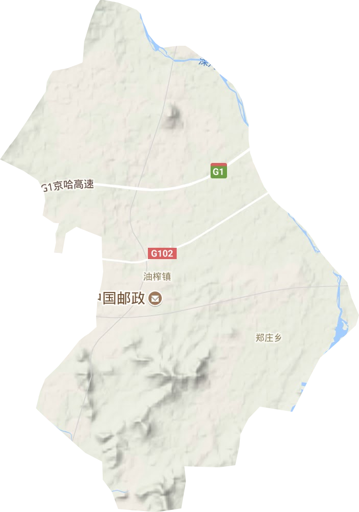 油榨镇地形地图