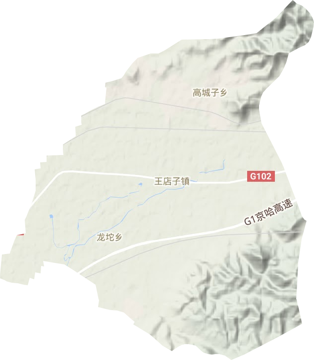 王店子镇地形地图