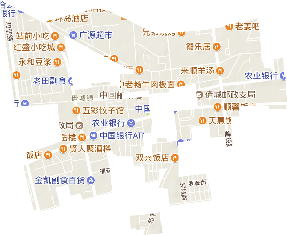 友谊路街道地形地图