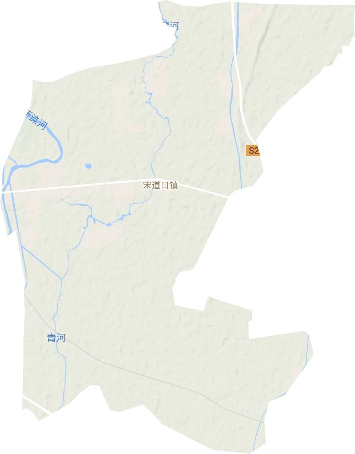 宋道口镇地形地图