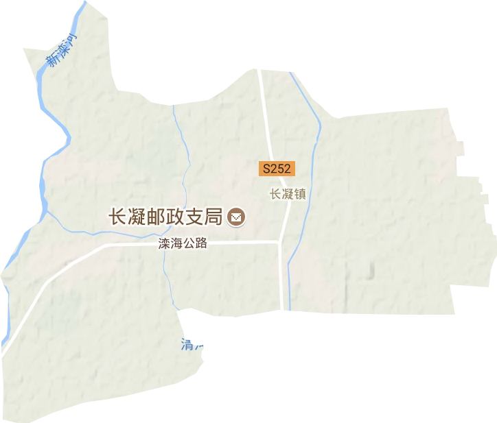 长凝镇地形地图