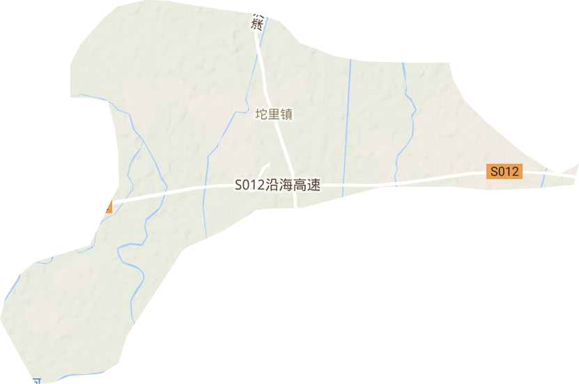 坨里镇地形地图