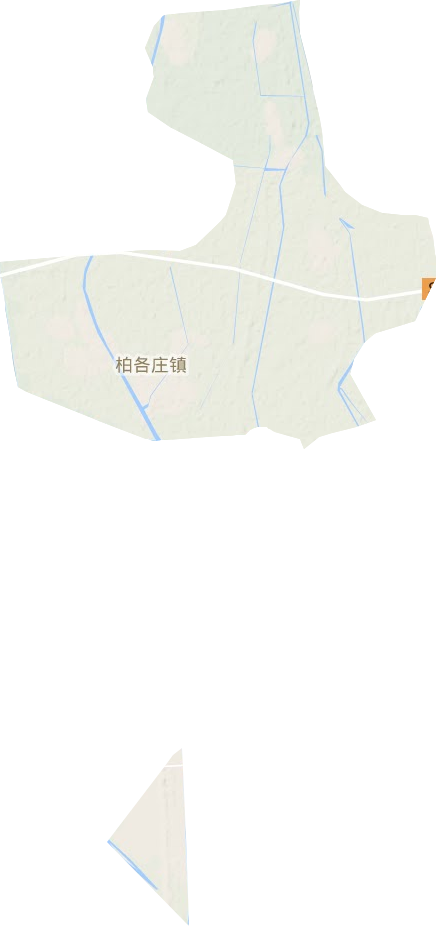柏各庄镇地形地图