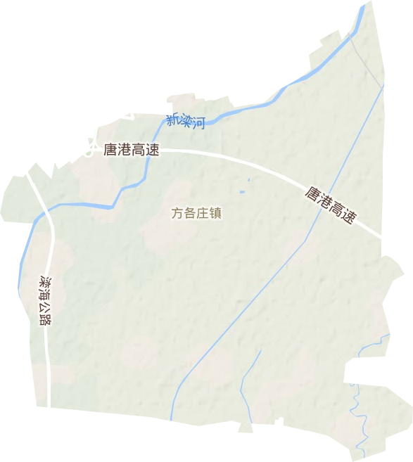 方各庄镇地形地图