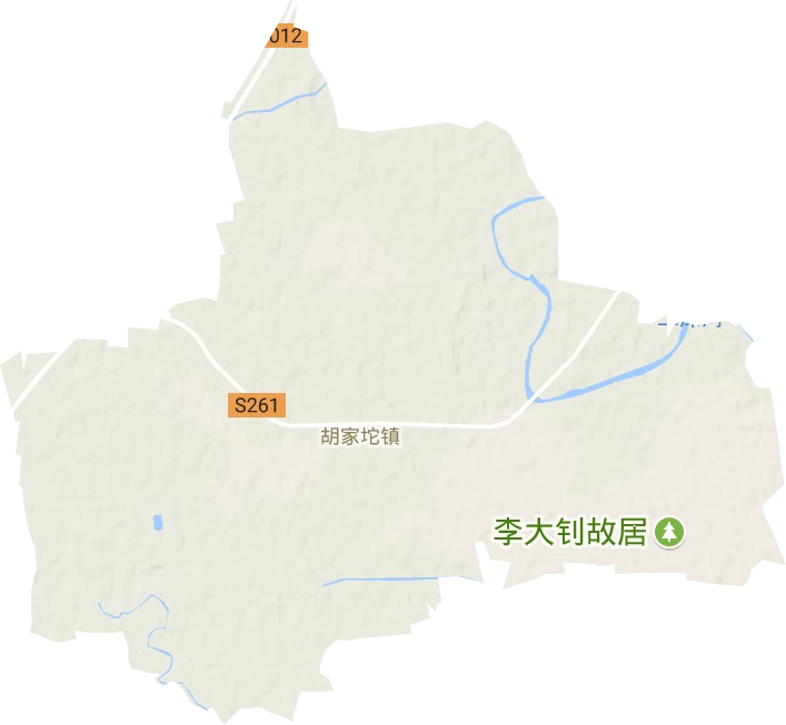 胡家坨镇地形地图