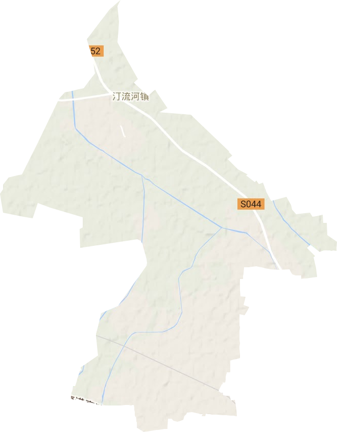 汀流河镇地形地图