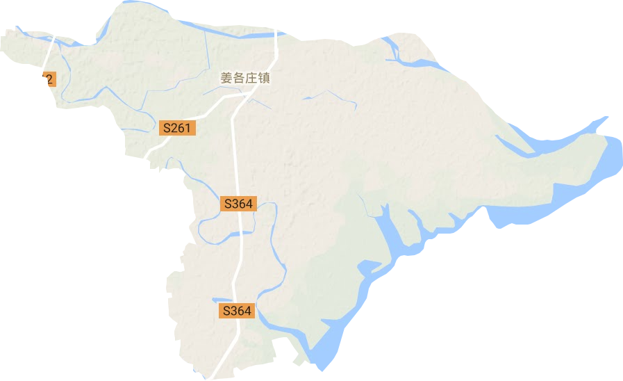 姜各庄镇地形地图