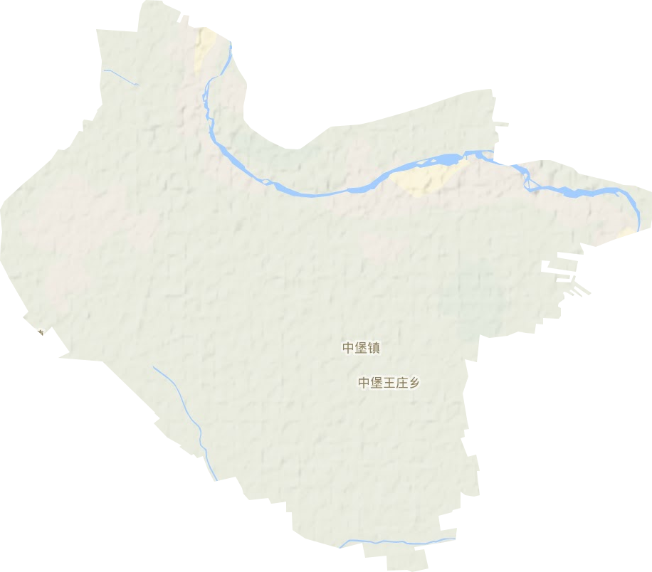 中堡镇地形地图