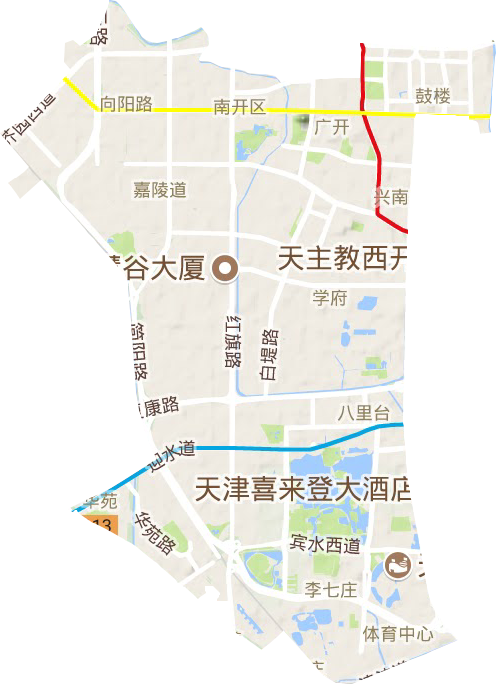 南开区地形地图