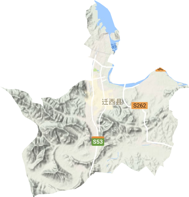 兴城镇地形地图
