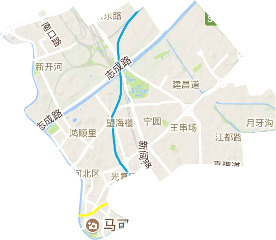 河北区地形地图