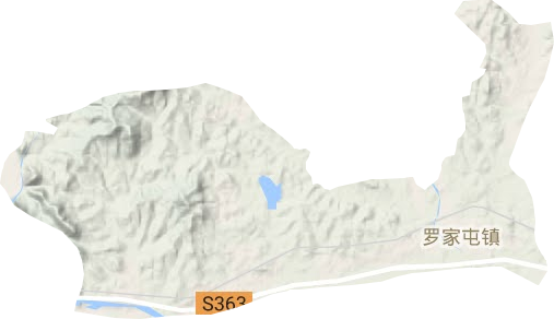 罗家屯镇地形地图