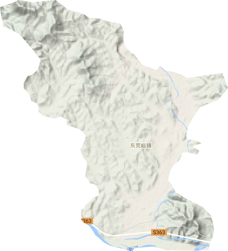 东荒峪镇地形地图