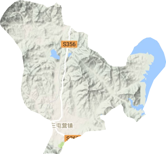 三屯营镇地形地图