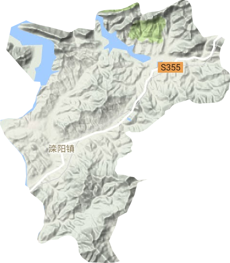 滦阳镇地形地图