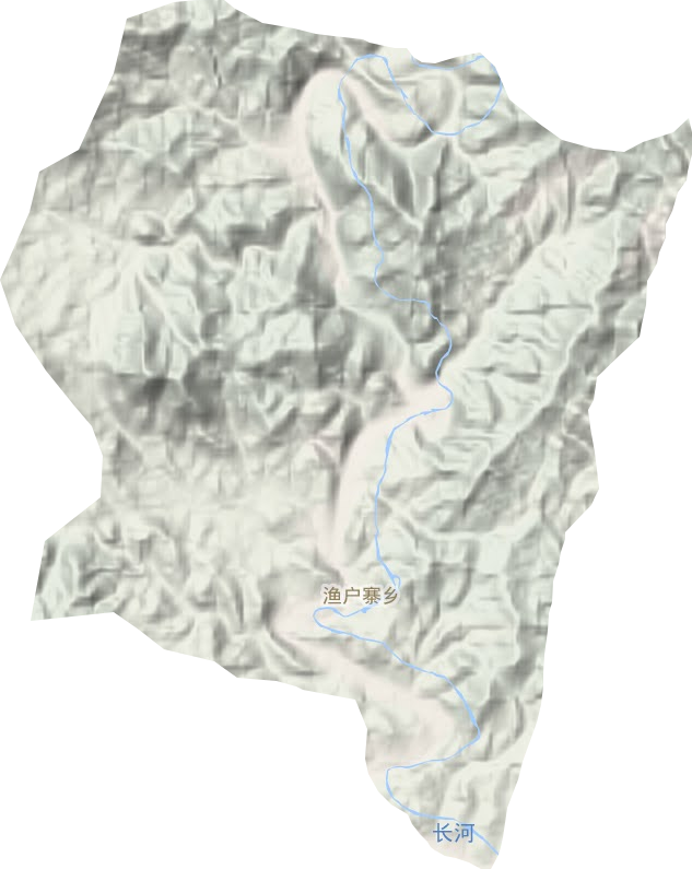 渔户寨乡地形地图