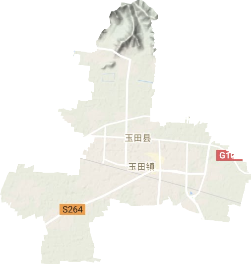 玉田镇地形地图