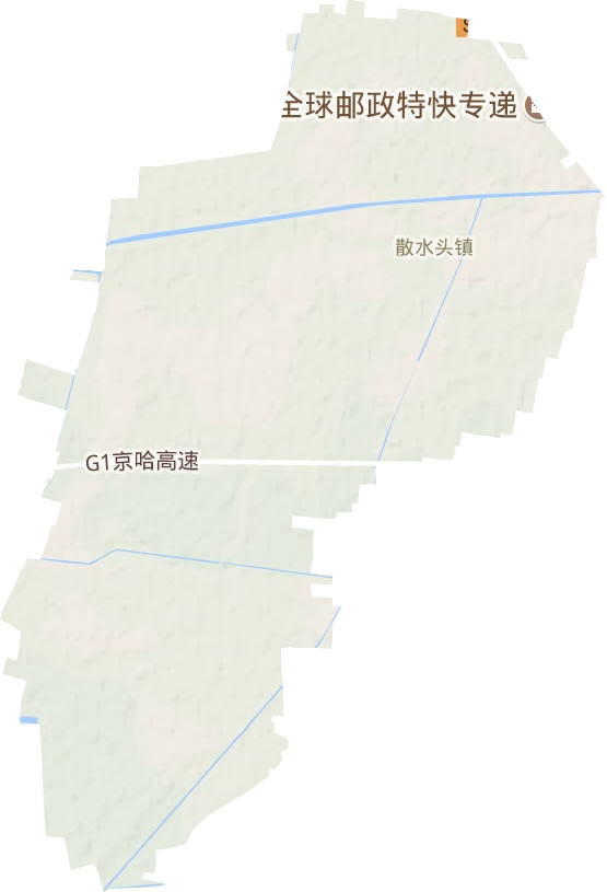 散水头镇地形地图
