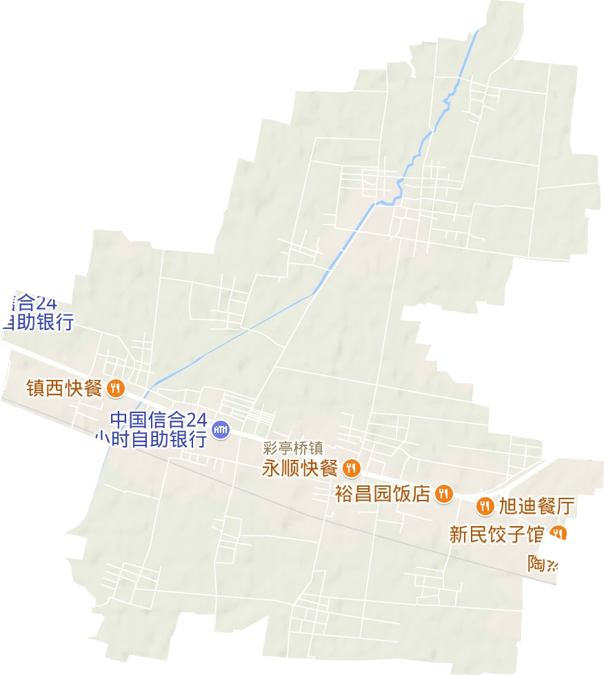彩亭桥镇地形地图