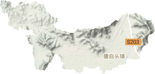 唐自头镇地形地图