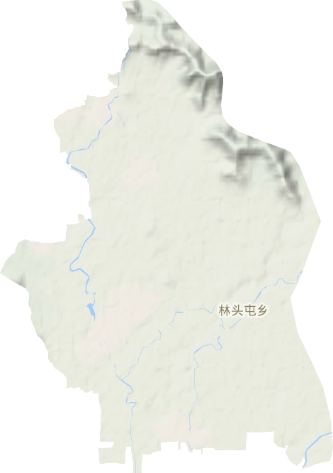 林头屯乡地形地图