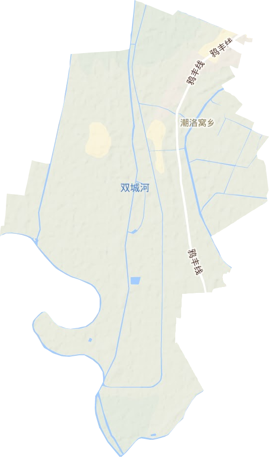 潮洛窝乡地形地图
