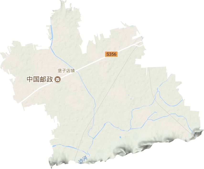 堡子店镇地形地图