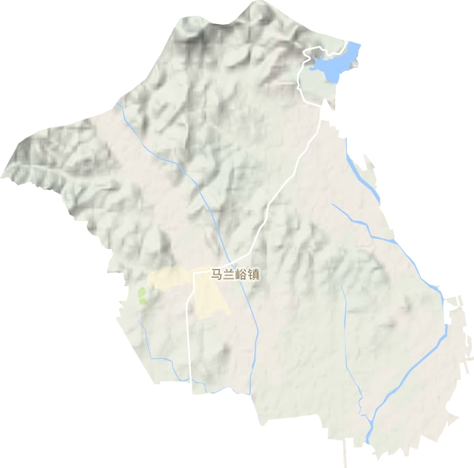 马兰峪镇地形地图