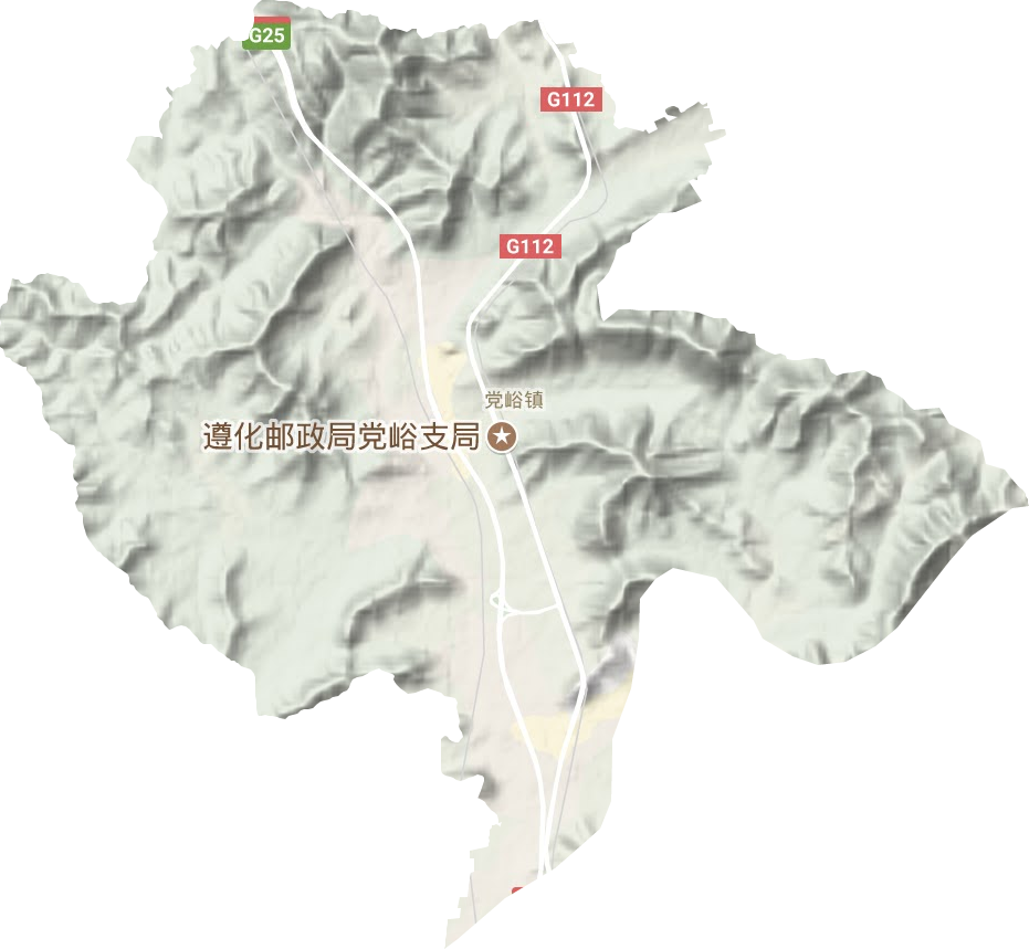 党峪镇地形地图