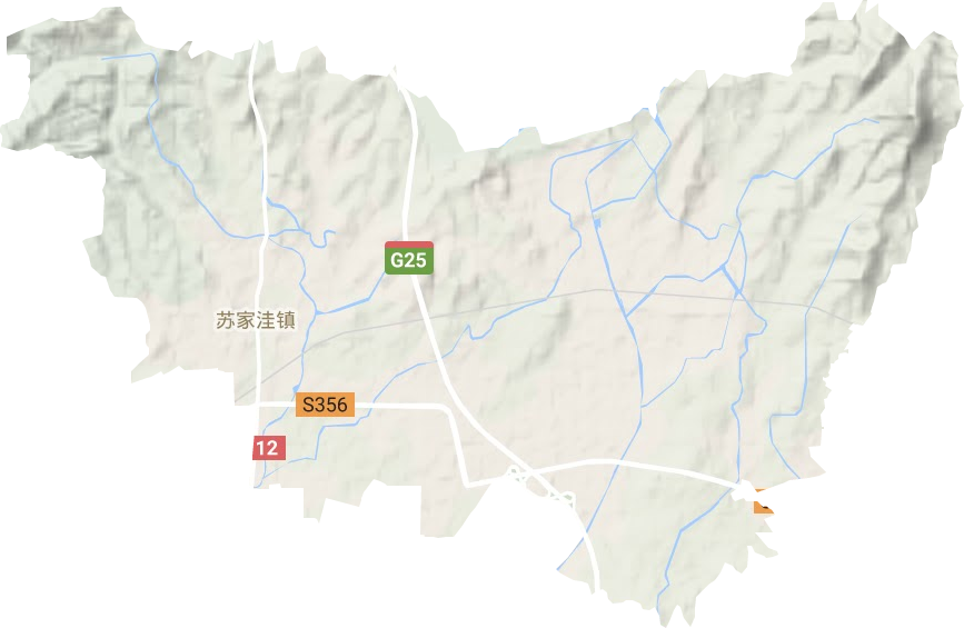 苏家洼镇地形地图