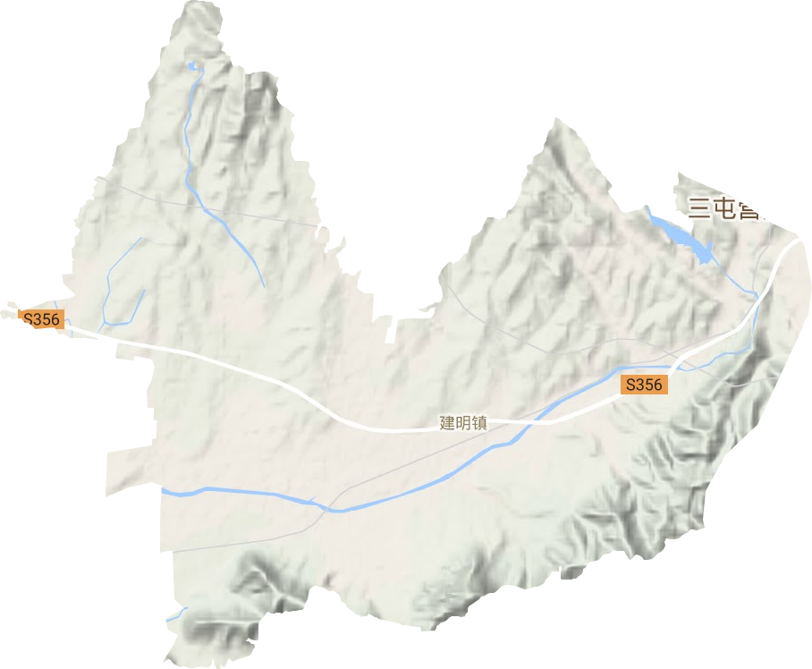 建明镇地形地图