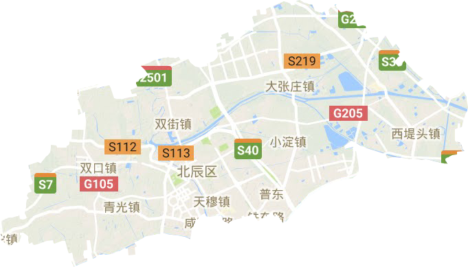 北辰区地形地图