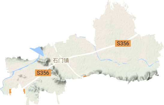 石门镇地形地图