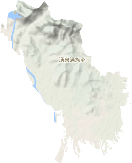 汤泉满族乡地形地图