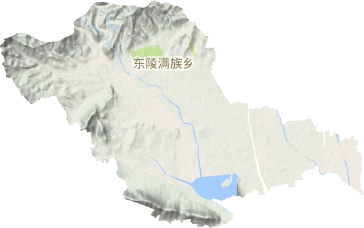 东陵满族乡地形地图