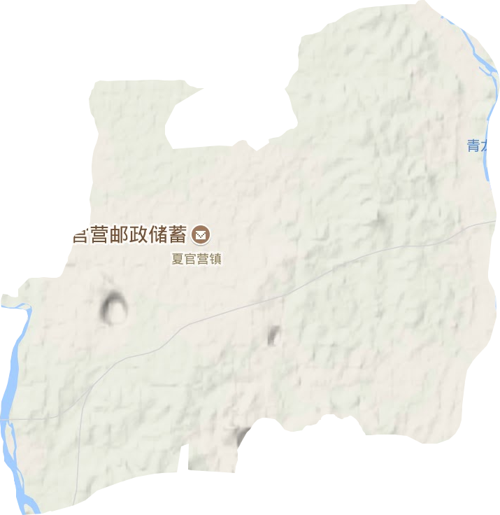夏官营镇地形地图