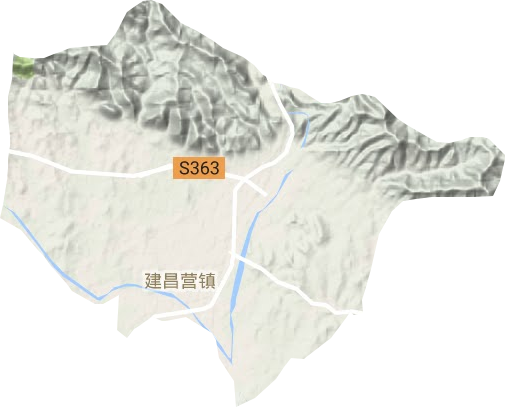 建昌营镇地形地图