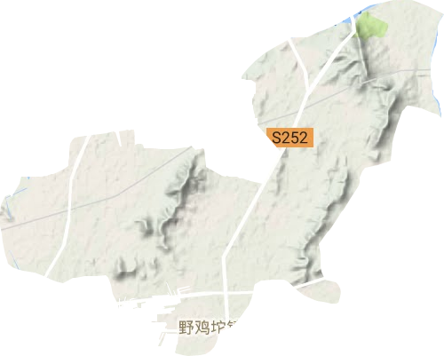 野鸡坨镇地形地图