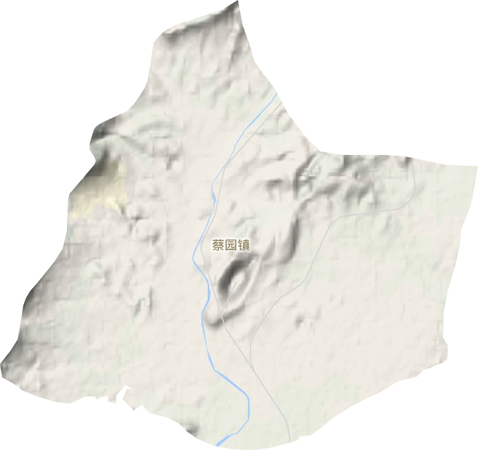 蔡园镇地形地图