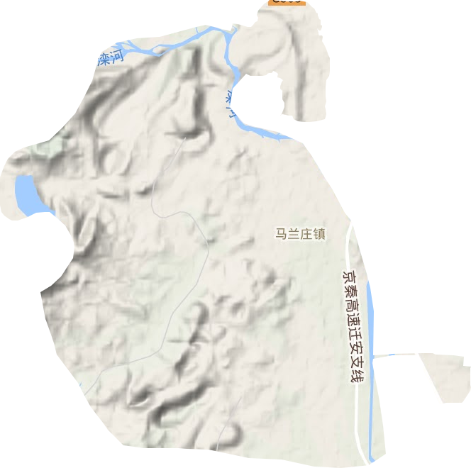 马兰庄镇地形地图