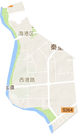 西港路街道地形地图