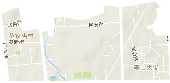 燕山大街街道地形地图