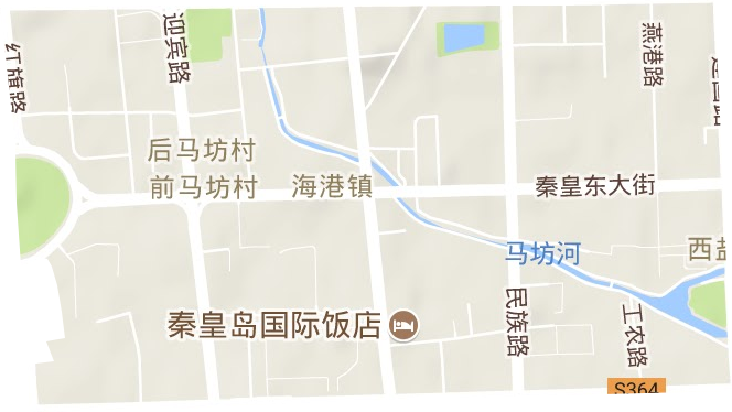 港城大街街道地形地图