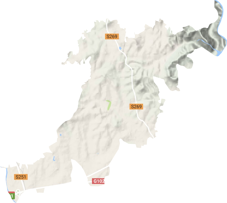 北港镇地形地图
